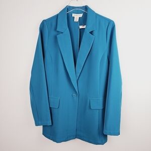 Happily Grey Teal-ish Blue Blazer NWT